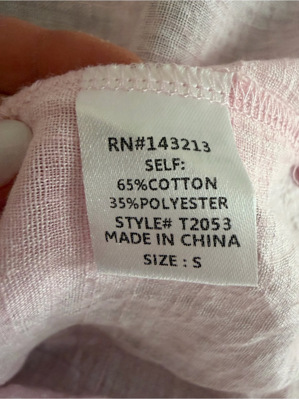 SOLAI Soft Pink Lightweight Button-Up Shirt - Picture 4 of 4